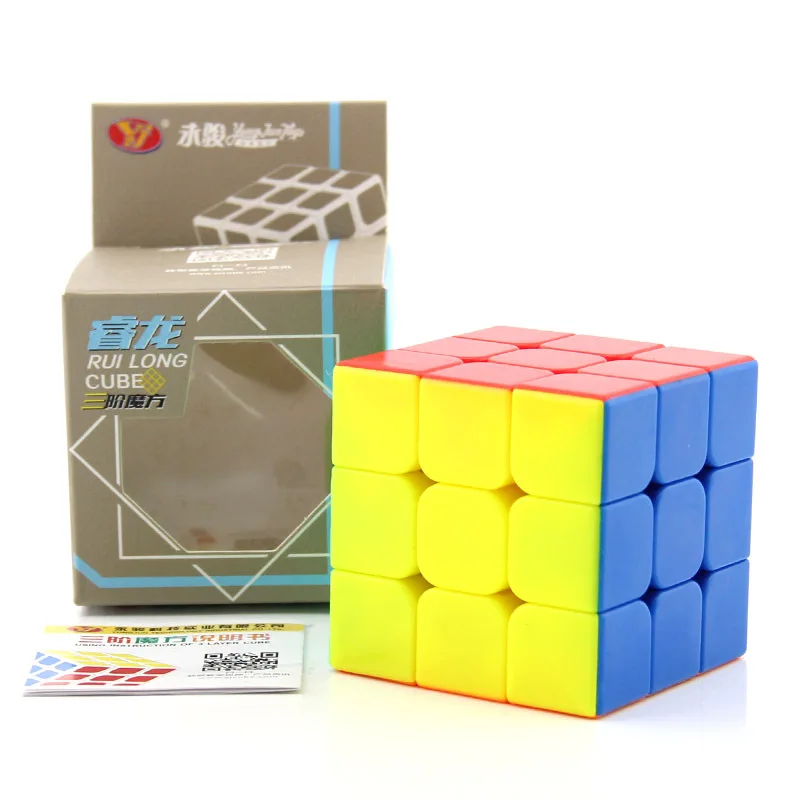 YUJUN Ruilong, без наклеек, 3x3x3, магический куб, скоростная головоломка, 3*3, развивающий магический куб, игрушки, подарки, 55 мм