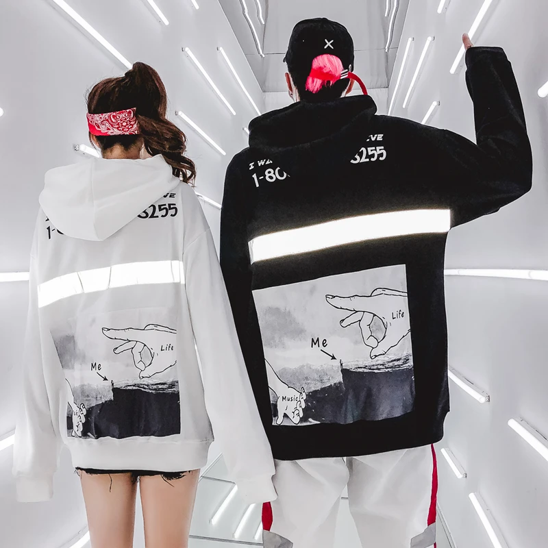 hoodies with reflective designs