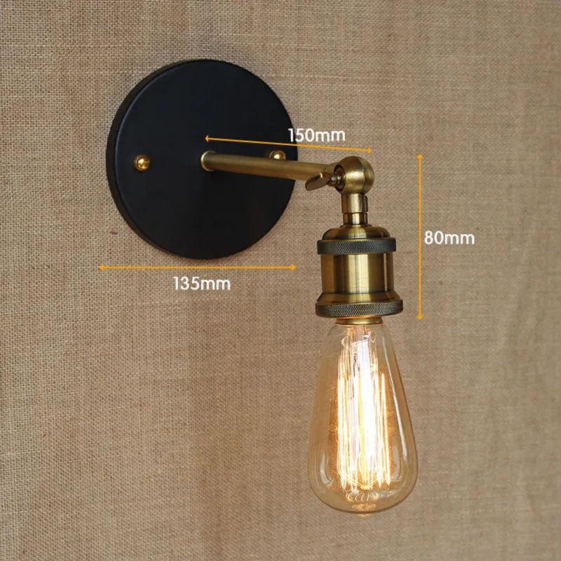 الحديثة وجيزة علوي البرونزية ضبط الجدار مصباح ل بار الحمام دراسة غرفة نوم شرفة دينينجروم الغرور أضواء E27 110-220 فولت