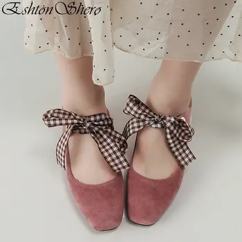 

EshtonShero Summer Women's Shoes Woman Pumps Fashion Low Heels Pointed Toe Basic Patchwork Lace Up Ladies Wedding Shoes Size 3-9