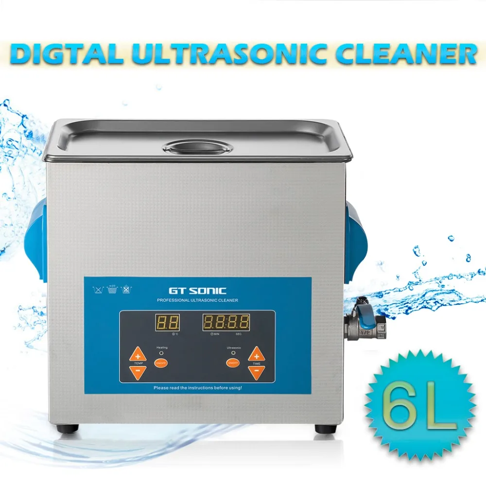GT Sonic 6L Digital Ultrasonic Cleaner Bath Cleaning