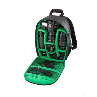 1PCS Green Многофункциональная камера рюкзак видео цифровая DSLR сумка Водонепроницаемый Открытый камера фото сумка чехол для Nikon/для Canon/DSLR - Цвет: 1PCS Green