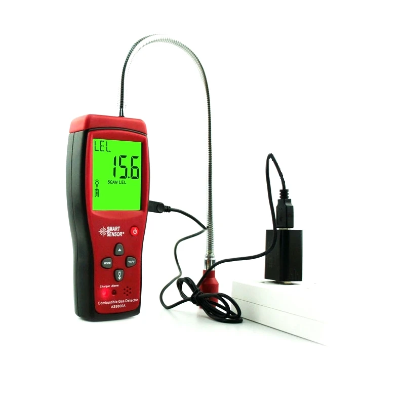 

AS8800A Combustible Gas Leak Detector Natural Gas Coal Gas Methane Toxic Gas Tester Air Quality Monitor Analyzer