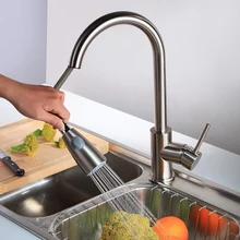 Кухонный кран медный кухонный смеситель Потяните Кухонные смесители мойка для мытья овощей раковина кран LH-8105