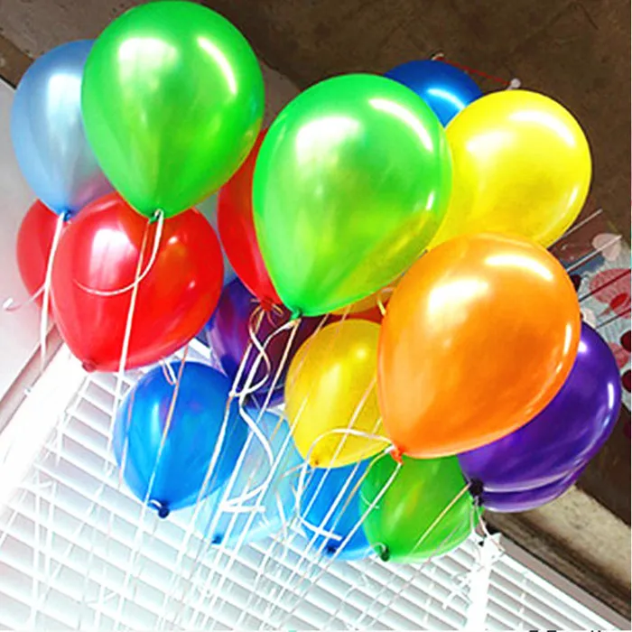 5 шт 10 дюймов 2,2 г голубой жемчуг латексный шар сердце воздушный шар надувные свадебные шары детский день рождения украшение шар - Цвет: A16 Mix Color Round
