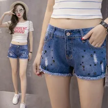 2019 Summer Women's Mid Rise Shorts Frayed Raw Hem Ripped Denim Jean Shorts Fashion Trend Blue Denim Shorts Pants C312 2019 Summer Women's Mid Rise Shorts Frayed Raw Hem Ripped Denim Jean Shorts Fashion Trend Blue Denim Shorts Pants C312