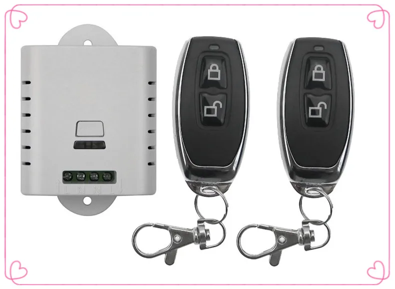 

85V 110V 120V 220V 250V 1CH 10A RF Wireless Remote Control Switch teleswitch With 2pcs metal Transmitter For Learning code