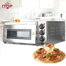 ITOP 20L Electric Pizza Oven Cake Bread roasted chicken Pizza Cooker Commercial use Kitchen Baking Ovens With Pizza Stones ep2p electric oven for pizza 16 inch timer for commercial use to make bread cake pizza 220v 50hz baking size 40 40 11 5cm