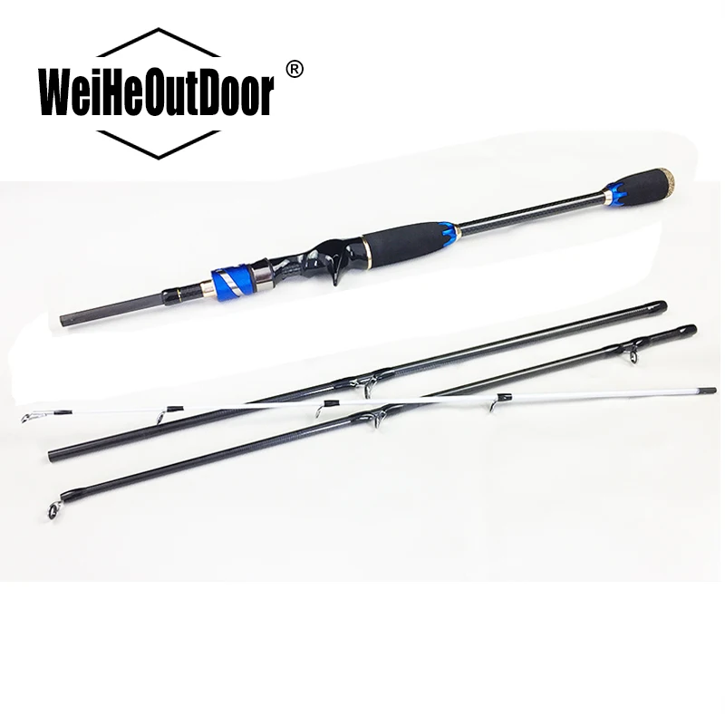 

1.8M Hard Light Carbon Fiber Portable Feeder Carp Fishing Rod Pole 4 Sections Segments Spinning Rod Peche vara de Pesca