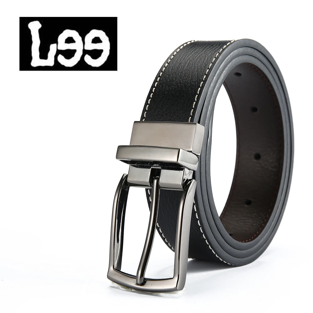 L99 2018 Genuine Leather Designer Belts High Quality Rotatable Alloy