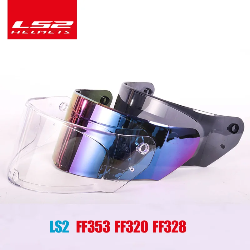 

LS2 ff320 helmet visor suitable for LS2 FF328 FF353 model transparent smoke colorful helmet lens no pinlock hole