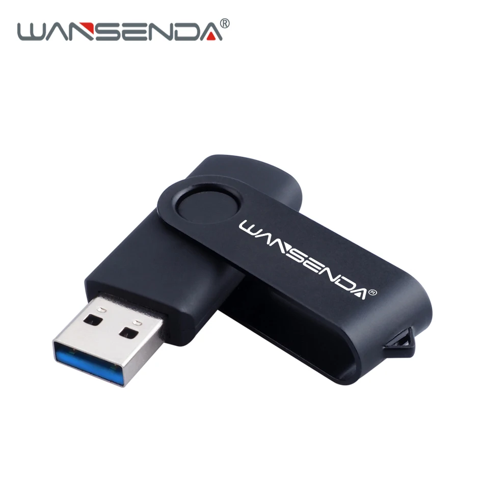 WANSENDA высокоскоростной флеш накопитель USB 3 0 128 ГБ 256 вращающийся карта памяти 64 32 16