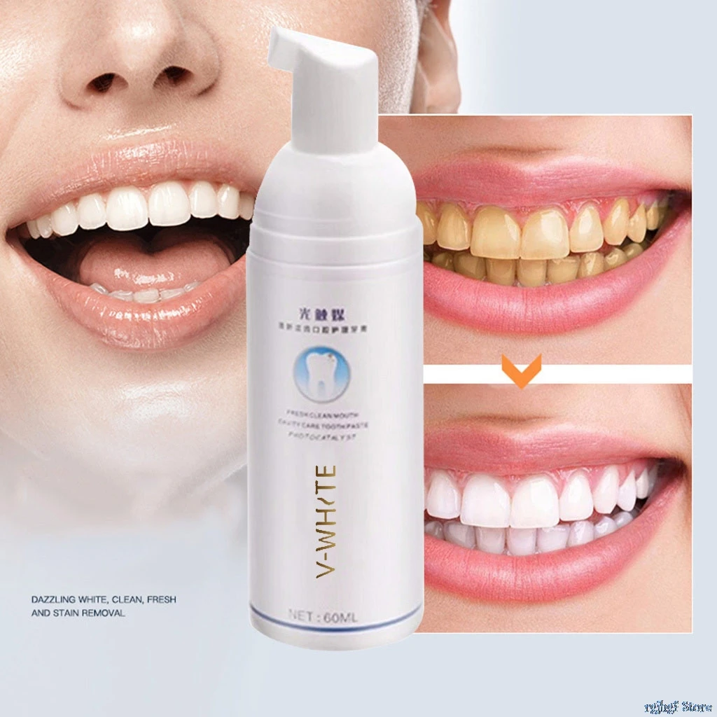 

60ml Foam Toothpaste Deep Cleansing Toothpaste Liquid Natural Fresh breath
