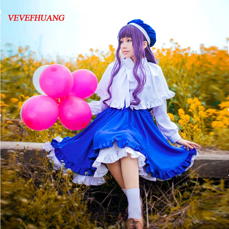 VEVEFHUANG Kосплей Hot Anime Card Captor Sakura Tomoyo Cosplay Costume Lolita Dress Unisex Halloween Christmas Fashion Party |