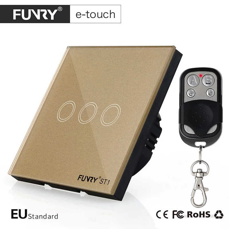 Funry Smart home настенный выключатель кристалл Стекло Панель Сенсорный экран