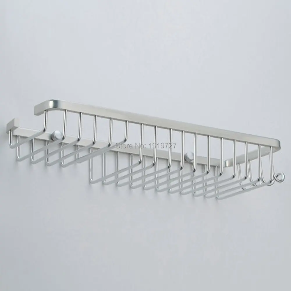 

Square Chrome Double Copper Wall Mouted Bath Bathroom Shelf Shelves