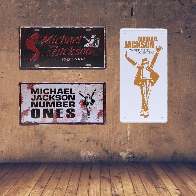 Michael Jackson 1958 2009 Retro Metal Art Poster Billie Jean Vintage Tin Sign For Shop Bar Pub
