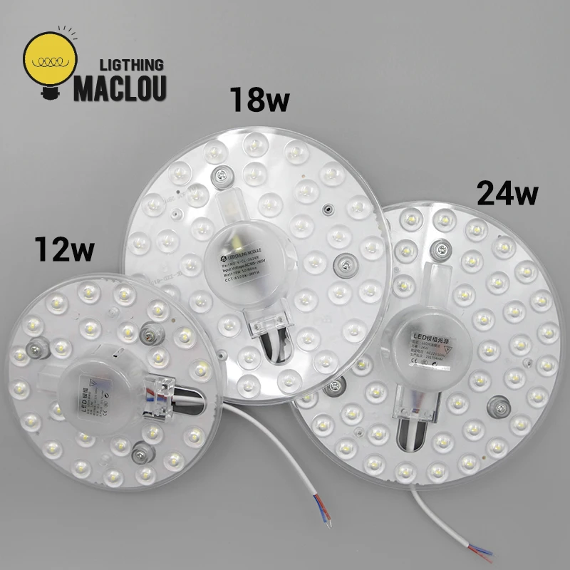MACLOU светодиодный светильник SMD 2835 12 Вт 18 24 220 В панельный потолочный трансформатор