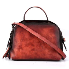 Женская маленькая сумка-мессенджер на плечо с ручкой сверху, цветной чехол, винтажная Повседневная сумка из натуральной кожи, сумка через плечо, сумка-тоут