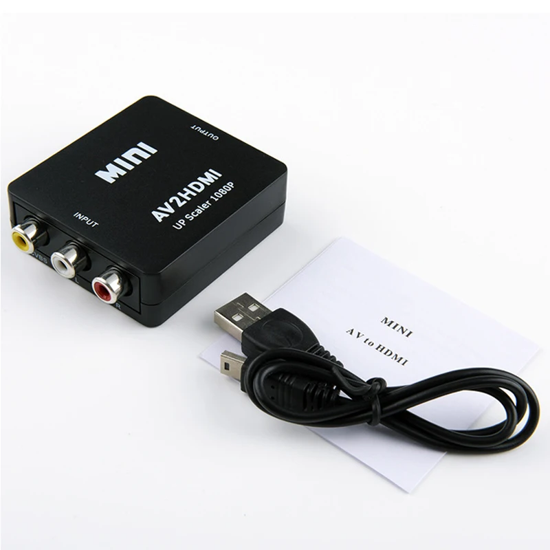 Мини AV в HDMI видео конвертер коробка AV2HDMI RCA AV HDMI CVBS в HDMI адаптер для HD tv PS3 PS4 PC DVD Xbox проектор