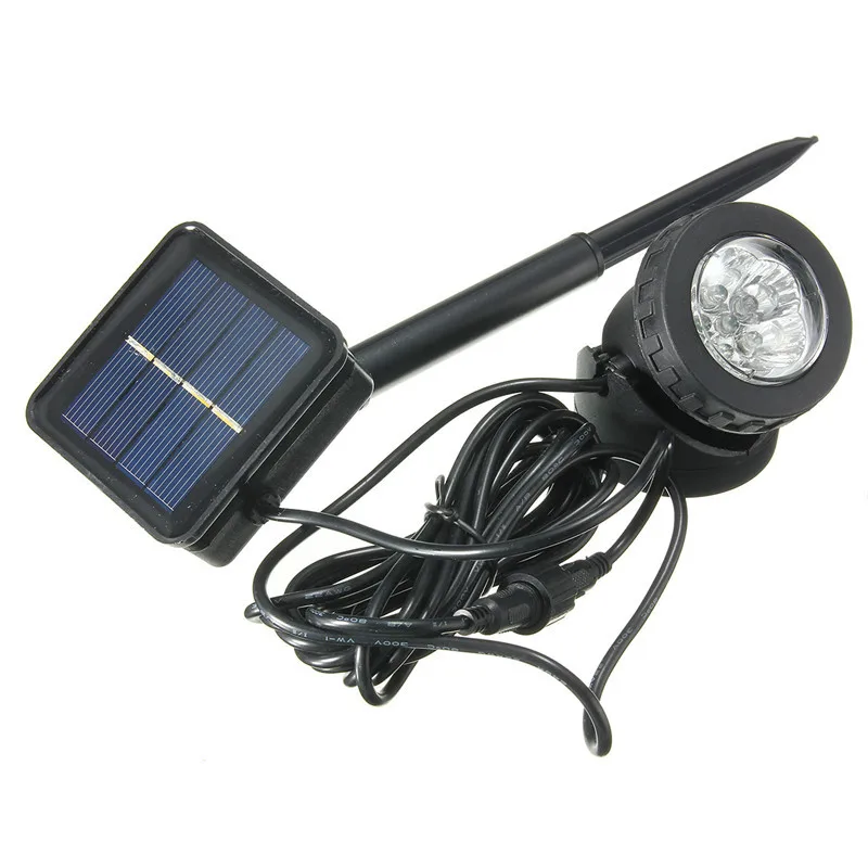 Solar Powered Super Bright Submersible Lamps IP68 Spotlight Projection