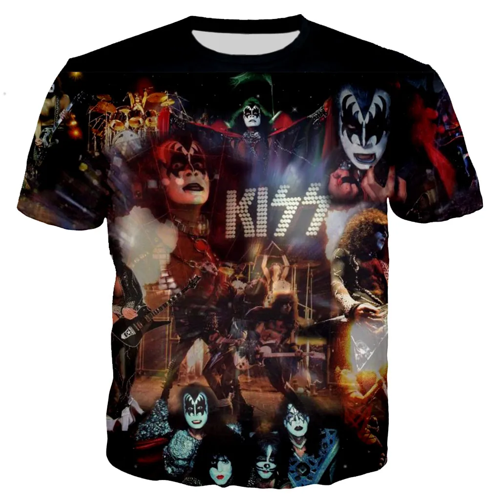 Новое поступление популярные kiss band 3D печать мужская и женская мода крутая