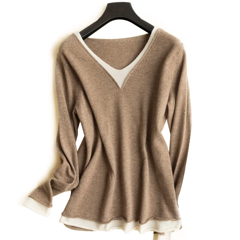 Women Sweaters 100% Pashmina Pullovers Winter New Pure Cashmere Double 