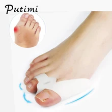 Putimi 2 шт. инструмент для ухода за ногами Bunion корректор кости большой Носок Протектор ортопедический вальгусный для педикюра, на палец разделитель