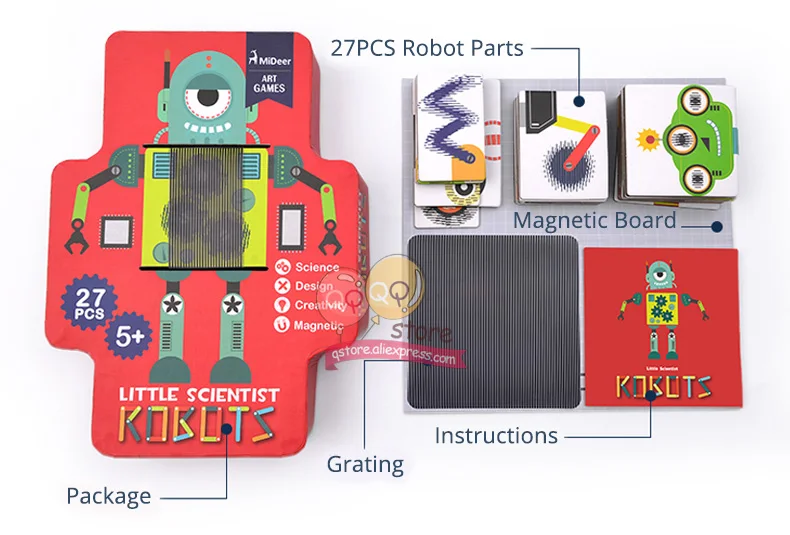 MiDeer фабрика удивительных снов, робот с решеткой, магнитное обучение по головоломкам, развивающие игрушки, подарок для детей 3 лет