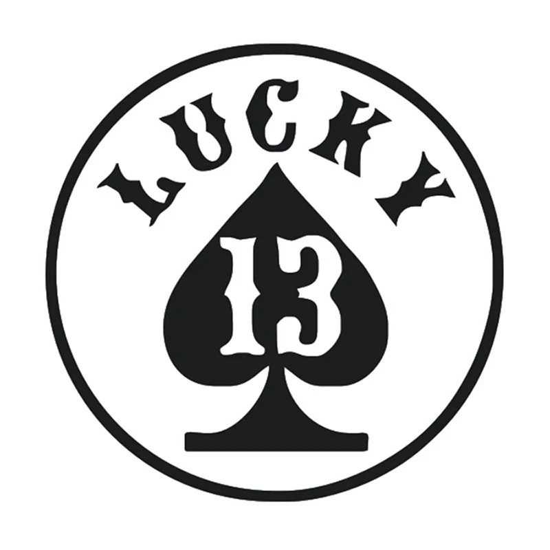 

Car-Styling Funny Lucky 13 Car Sticker Motorcycle Auto Waterproof Reflective Car-Decal Jdm