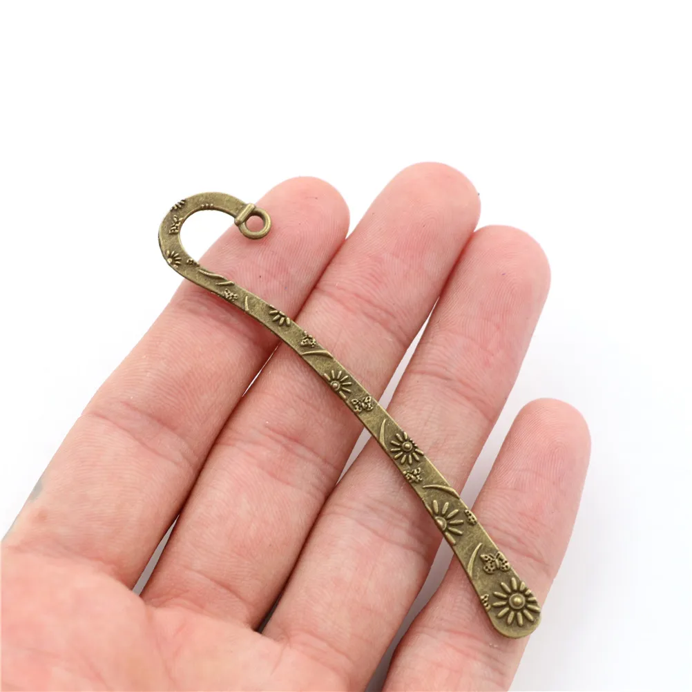 Vintage Beautiful Floral Plated Lines Vintage Metal Bookmarks Antique Silver Bronze Gift For Books Office School Supplies