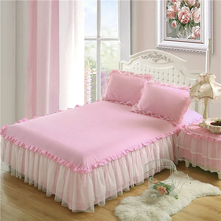 Dreampatar 1 шт. кружевное постельное покрывало+ 2 шт. наволочки комплект постельного белья постельное белье для принцессы простыни покрывало кровать для девочек покрывало BY150A - Цвет: color 6