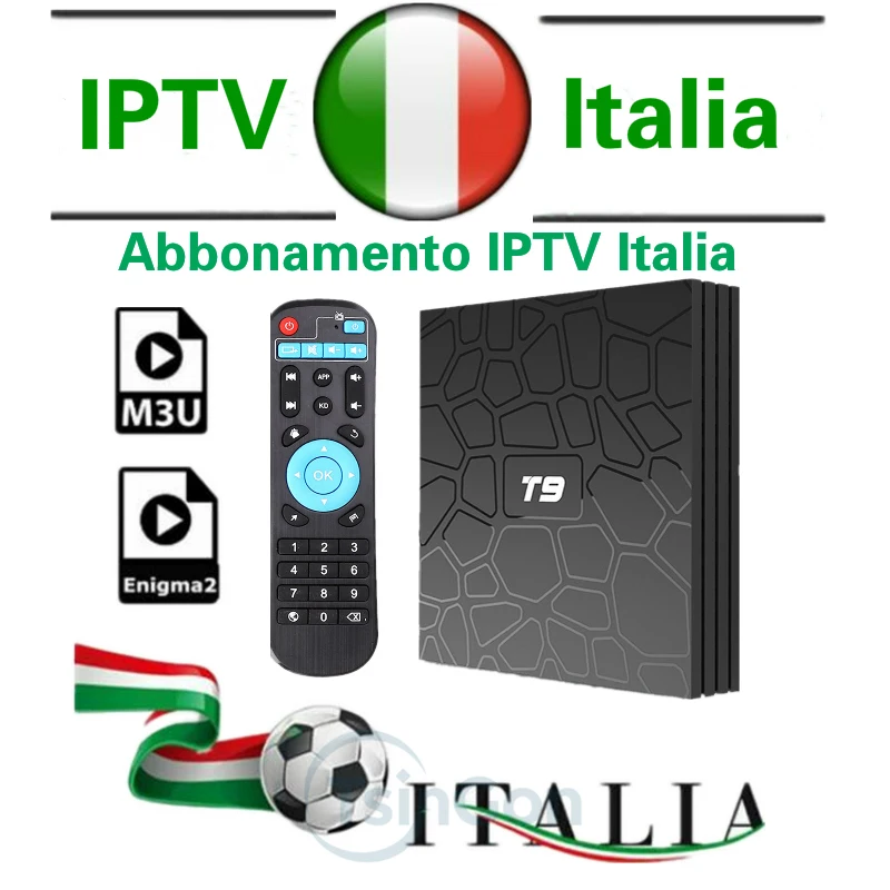 

T9 SMART 4000channels+Vod Italy IPTV Europe IPTV android box Support Android m3u enigma2 include XXX and DAZN channels