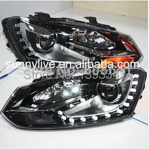 

For VW Polo Mk5 for Vento for Cross poloLED Head Lamp Bi Xenon Projector LED DRL 2010-2014 year SY