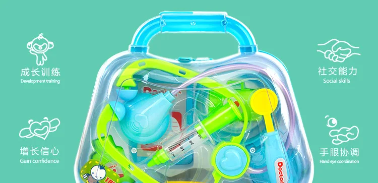 Médico de Simulação para Crianças Brinquedo Educacional Kit 5 Brinquedos médicos