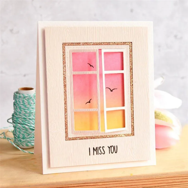 

GJCrafts Window Lattice Background Metal Cutting Dies New 2019 for Craft Dies Scrapbooking Card Making Album Embossing Stencil