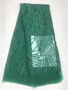 

African Lace Fabric 2018 High Quality Sequin Lace Royal Blue French Laces Fabrics Nigerian Lace Fabrics For Wedding JL109