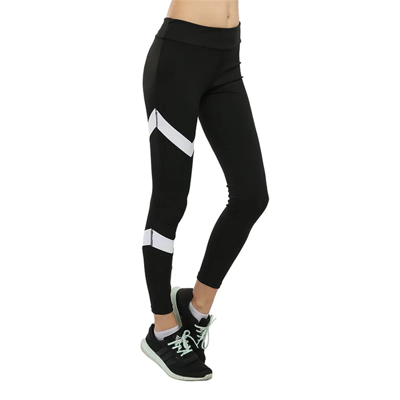 Women 2018 Striped Yoga Pants Printed Fitness Sport
