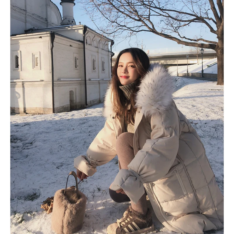 Goede Mishow 2019 Winter Vrouwen Mid Lange Down Jassen Causual Warm Thicken Losse Donsjack MX18D8848