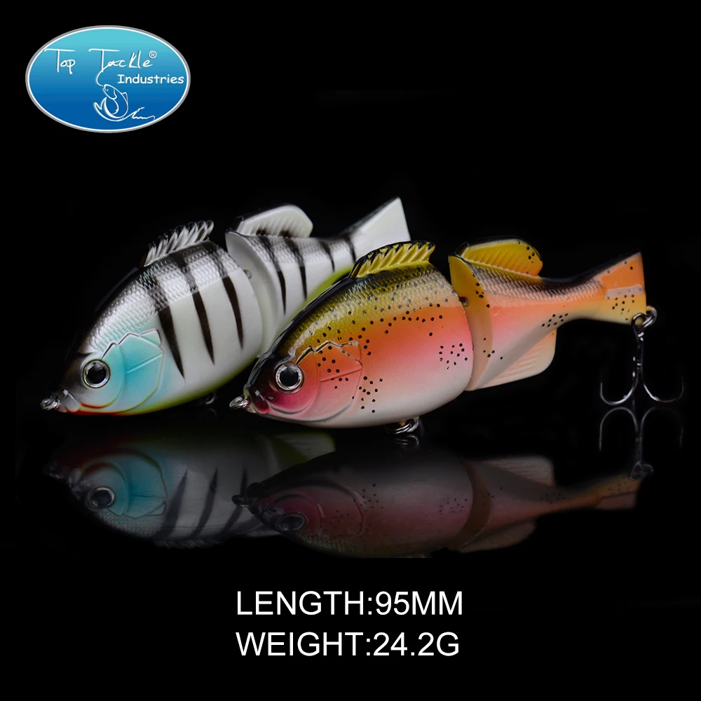 

Free Shipping fishing lure jointed bait Blue gills fighter 95mm 24.2g 4colors jerk bait slow sinking bait