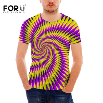 

FORUDESIGNS Brand Clothing T Shirt for Men 3D Paisley Pattern Male Tee Shirt Comfort Fitness Man Short Sleeved Casual T Shirts