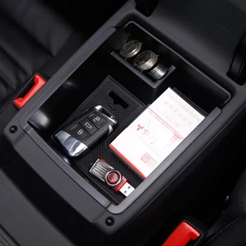 

AndyGo Car Central Armrest Storage Box container holder Car accessories For VW Volkswagen Passat B8 Sedan Variant Alltrack