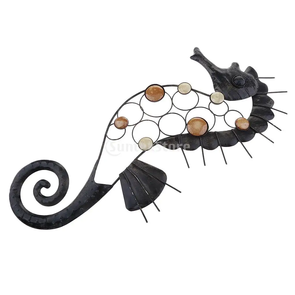 Decorative Sea Horse Metal Wall Art Hanging Home Decor Sea Life Ornament
