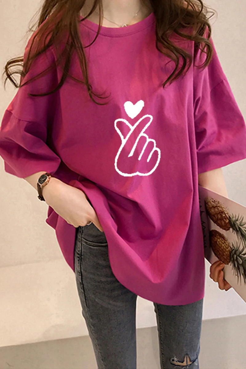 

Shuangmo Summer Harbour Wind Women T-shirt Short Sleeve Harajuku Short Sleeve New Style Loose Top in 2019