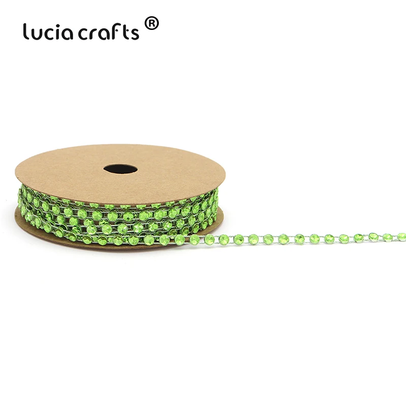 Lucia crafts 2y/лот 4 мм пластиковые линии дрель для вечерние сумки декор обуви DIY одежды ручной работы материал аксессуары I1104