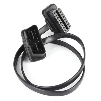 

OBD2 Elbow 16 PIN Flat Wire Adapter Cable OBD Wire Extension Cord Full Core / Needle Line