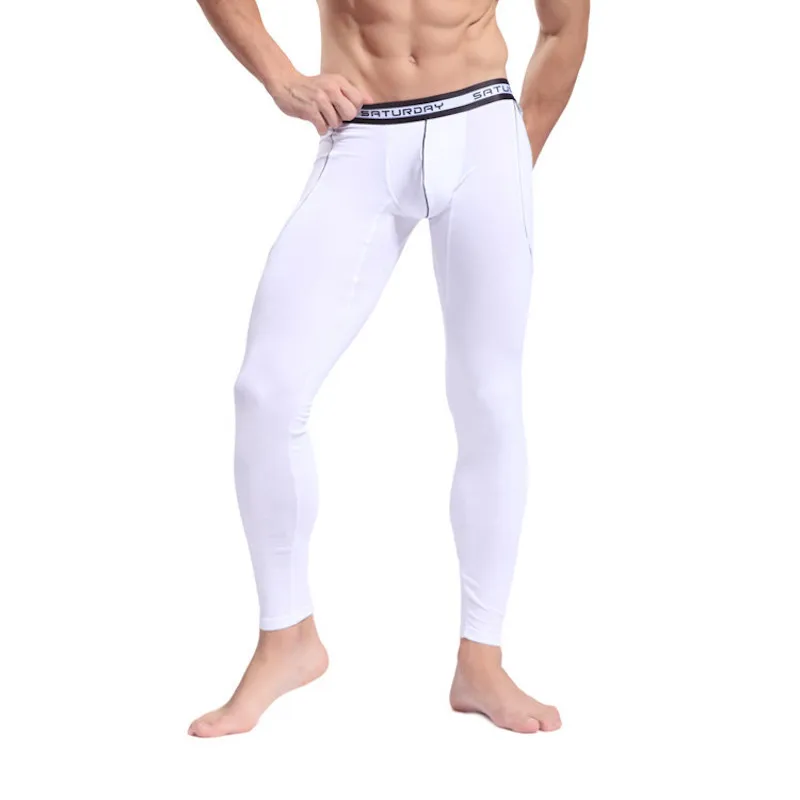 YiZYiF Mens Long Johns Sleep Pants Thermal Pants Bamboo Fibre Autumn Pants Tight Slim Underwear