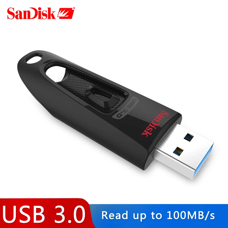 Двойной Флеш-накопитель SanDisk CZ48 флеш-накопитель USB 3,0 256 ГБ флэш-накопитель 128 ГБ USB3.0 флеш-накопитель 64 Гб U диск 32 Гб оперативной памяти, 16 Гб встроенной памяти USB ключевые читать Скорость до 100 м/с