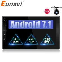 Eunavi 7 2din car radio cassette recorder Quad core 2 Din Android 7 1 multimedia car