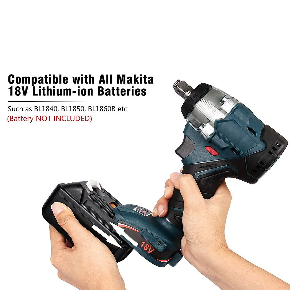 Замена 18V бесщеточный 1/2 дюймовый ударный гаечный ключ для Makita DTD152 DTD170 электроинструмент